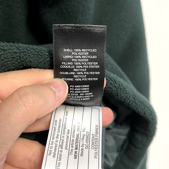 Aritzia TNA scarab dark green Virgil polar padded shirt jacket sz 2 preloved - Picture 5 of 13